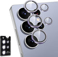 for Samsung Galaxy S25 Ultra Camera Lens Protector, Individual Metal Ring Tempered Glass Lens Cover, [Strong Adsorption] Scratch Resistant Ultra-Thin HD Clear Lens Cover, 1 Set-Purple by Btscase