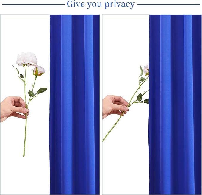 6 Panels Royal Blue Backdrop Curtain for Parties Wrinkle Free Blue Photo Curtains Backdrop Drapes Fabric Decoration for Wedding Birthday Party Baby Shower 30ft(W) x 10ft(H) - Image 7