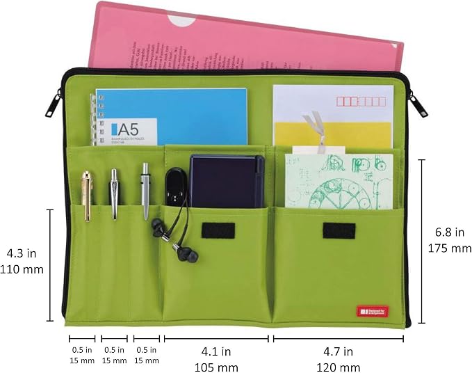 LIHITLAB Laptop Sleeve with Storage Pockets (Bag-in-Bag), 10 x 13.8 Inches, Black (A7554-24) - Image 2