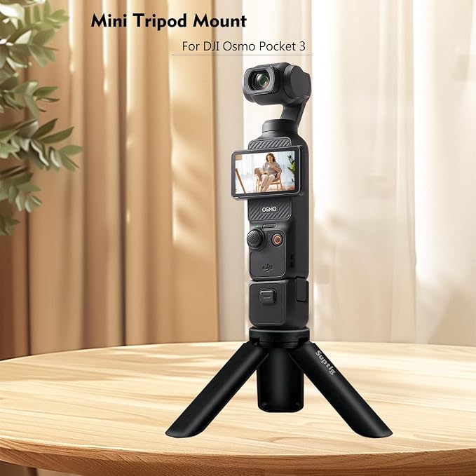 Suptig Tripod Mount, Silicone Non-Slip Desktop Mount for DJI Osmo Pocket 3, Osmo Pocket 3 Accessories(Black) - Image 2