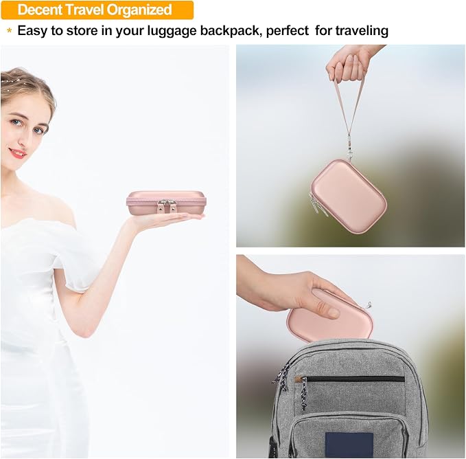 Elonbo Camera Carrying Case for KODAK Step Instant Smartphone Photo Printer | KODAK Step Portable Mini Color Wireless Mobile Printer Hard Travel Bag, Color Picture Printer Storage Holder, Rose Gold+ - Image 6