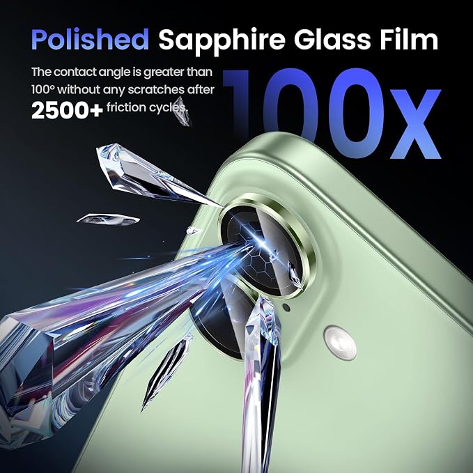 Tensea for iPhone 17 Camera Lens Protector, Camera Cover Screen Protector | Metal Individual Ring with 9H Tempered Glass for iPhone 17 6.3inch, HD Clear, Easy Installation, Full Protection - Image 6