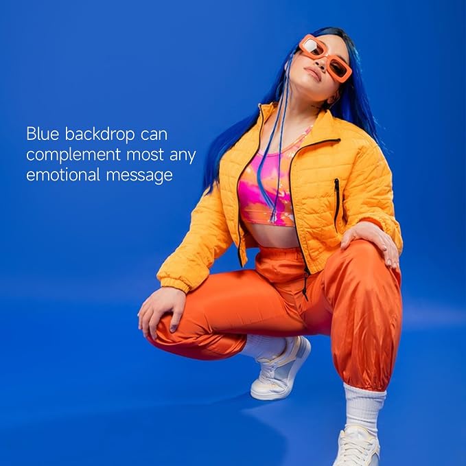10x20Ft Blue Chromakey Backdrop for Photography, Blue Screen for Product Portrait Photo Shooting, Background Cloth for Video Recording, Party, Meeting, Zoom, Live - Image 7