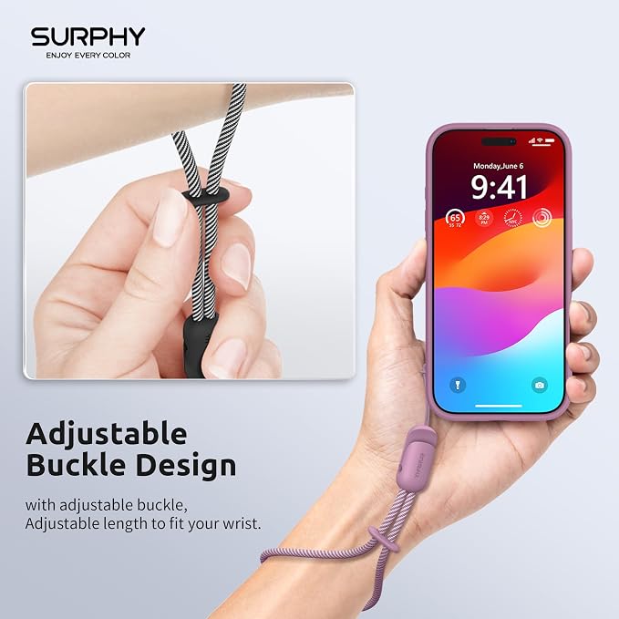 SURPHY 3 Pack Phone Wrist Strap, Phone Lanyard with Cellphone Tether Tab | Phone Strap Charm, Camera Wrist Strap with 2-Color Braided, Phone Wristlet, Wrist Lanyard for Case - Image 5