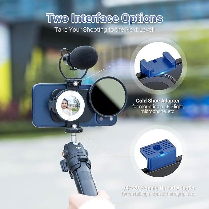 JJC 67mm CPL Filter for iPhone, Lens Mount Adapter with Polarizing Filter | Magnetic Lens Attachment for iPhone Air 17 16 15 14 Pro Max Plus, with 1/4" Screw & Cold Shoe, Ideal for Vlog/Video/Photo - Image 5