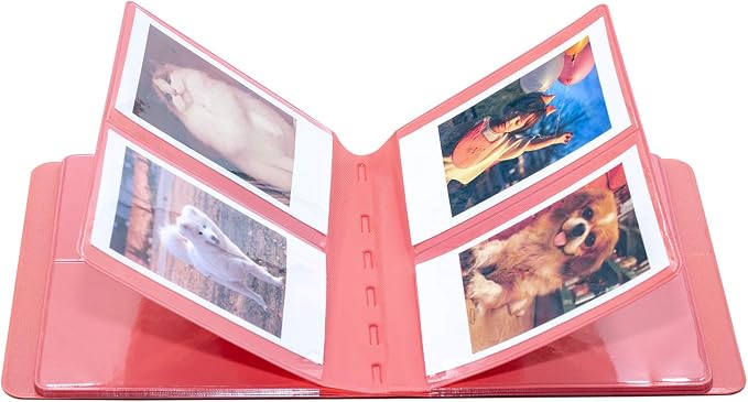 Ablus 64 Pockets Mini Photo Album for Fujifilm Instax Mini 7s 8 8+ 9 25 26 50s 70 90 Instant Camera & Name Card (64 Pockets, Dark Pink2) - Image 2