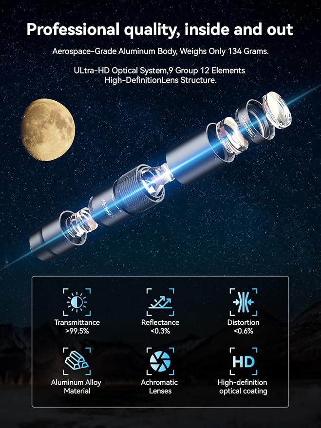 MIAO LAB 10X Telephoto + 200mm Macro Lens for iPhone 16 Pro Max, 2-in-1 Telephoto & Macro with 17mm Thread Interface & Dedicated Case – Perfect for Concerts, Travel, and Outdoor Exploration - Image 2