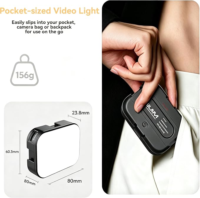 VIJIM VL100C 2 Pack Bi-Color on-Camera LED Video Light, 4 Cold Shoes CRI95 | with Dual Cold Shoe Mount Adapter, Mini Ball Head, Rechargeable 2000mAh Battery, Dimmable 2500-6500K, for DSLR Tripod Shoot - Image 7