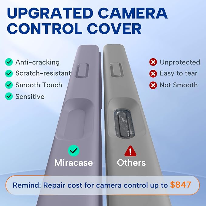Miracase Magnetic for iPhone 17 Pro Case, Silicone, Lavender Gray | Compatible with MagSafe, Soft Microfiber Lining,Shockproof Drop Protection Phone Case for 17 Pro - Image 3