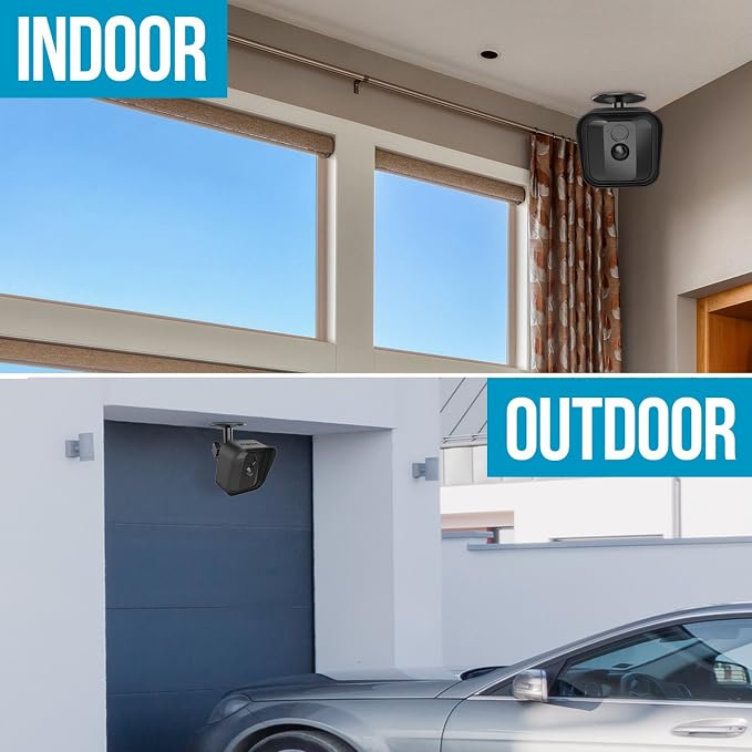 Frienda 360 Degree Adjustable Wall Mount Bracket and Silicone Protective Skin Compatible with Blink Xt Indoor Outdoor Security Camera(2,Black) - Image 7