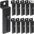 JaGely 10 Pcs Metal Slatwall Hooks 3 Inch Commercial Slatwall Utility Notch Hooks Picture Hanger for Pegboard Photo Frame Display Painting Art Accessories (Black) by JaGely