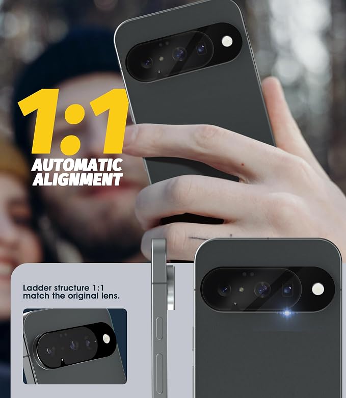 Orzero (5 Pack) Camera Lens Protector for Google Pixel 10, Protector de Cámera Tempered Glass 9H Precise Camera Cutouts Anti-Scratch Does Not Affect Night Shots and Flash - Image 3