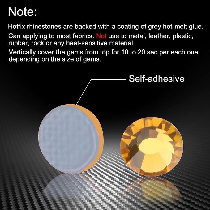 Jollin Hotfix Rhinestones Flatback Crystal Gems 6.4mm SS30, Topaz | 288pcs Hot Fix Crystals Glass Rhinestones for Bedazzling, Crafting, Clothes, Shoes & Accessories DIY Decoration - Image 5