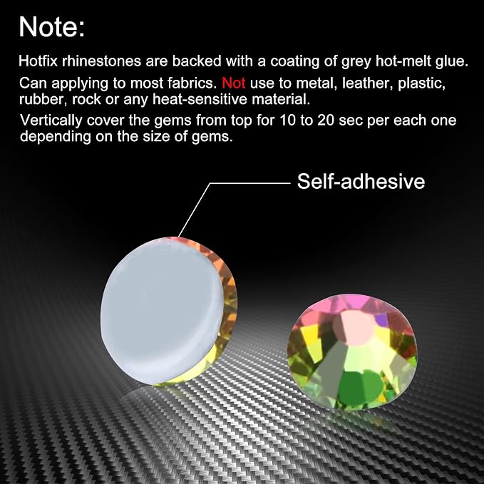 Jollin Hotfix Rhinestones Flatback Crystal Gems 3.2mm SS12, Fire | 1440pcs Hot Fix Crystals Glass Rhinestones for Bedazzling, Crafting, Clothes, Shoes & Accessories DIY Decoration - Image 5