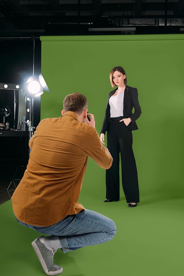 Denny Mfg Seamless Paper Backdrop for Photoshoot,Green Screen, 107in x 36ft | Photoshoot backdrop, Matte Finish for Portraits, Product Photos and Video Shoots, with Free Roll Gaffer Tape (2 in x 13 ft) - Image 3