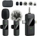 4 in1 Wireless Lavalier Recording Mic 2.4G Ultra Low Delay Noise Canceling | Storage Case Included, Works with iOS, Android, Camera, PC, Ideal for Vlog, Live Streaming,Tiktok,Youtube Podcast by Unknown
