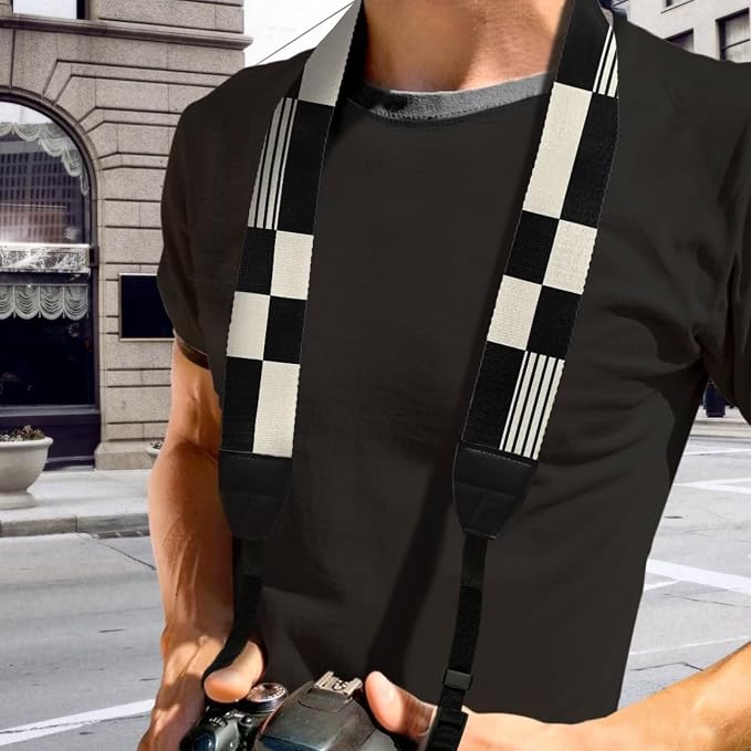 Coldinair Black Adjustable Camera Strap Universal Neck & Shoulder Soft Padded Strap for All DSLR Cameras,Binoculars - Image 2