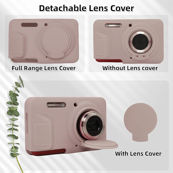 Case for Kodak PIXPRO FZ55, FZ55 accessories | Soft Silicone Protective Case Removable Lens Cover, Comes with 2 Screen Protectors and 1 Wrist Strap. (Tiffany Pink) - Image 4