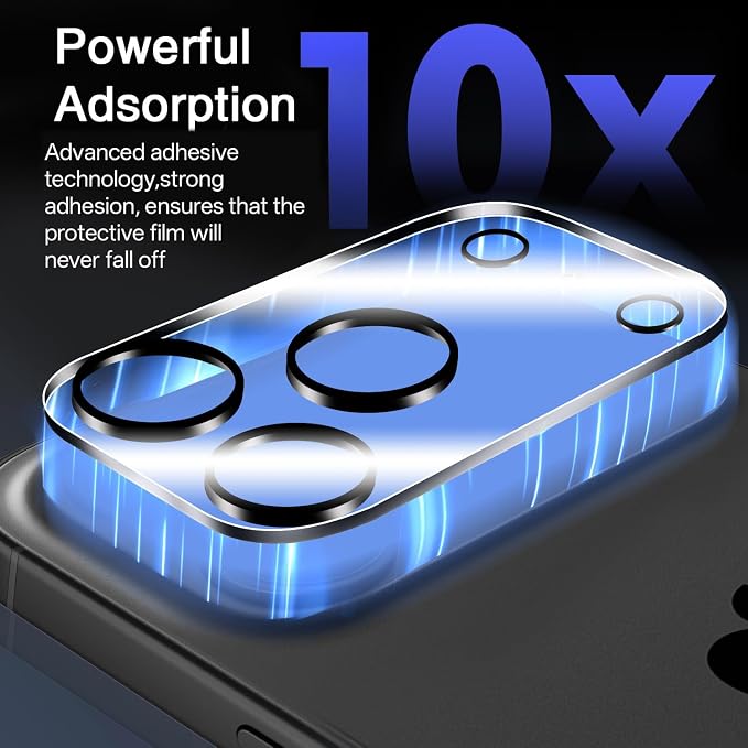 Wiaocit Tempered Glass Camera Lens Protector for iPhone 17 Pro Max | 3 Pack, 9H Hardness, Ultra HD, Anti-Scratch, Case Friendly - Image 3