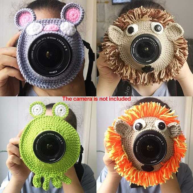 Saycker Huggers,Animal Shutter Hugger, Camera Lens Stand, Cute Animal Lens Accessory Teaser Toy,Photography Props, Camera Buddies Posing Prop for Portable Video Devices(Orange) - Image 6