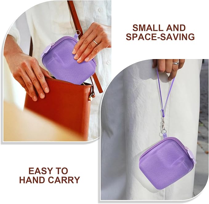 Camera Case for Polaroid Go/Go Gen2/3 Instant Print Camera, Purple | Hard Case for Polaroid Go, Travel Storage Bag, with 5 Go Magnetic Picture Frames, Handle Strap, Robust Protection, No Camera - Image 5