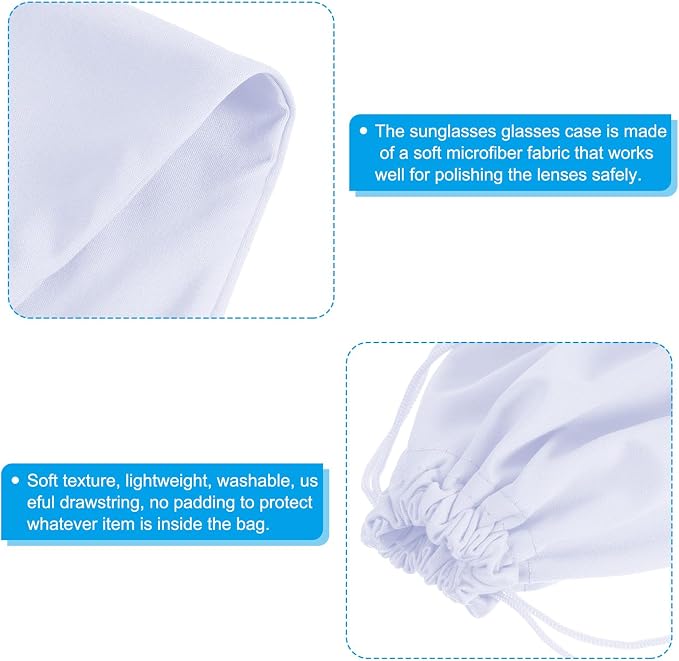 PATIKIL Ski Goggle Bag, Microfiber Snow Goggles Case Storage Sleeve Drawstring Pouch - Image 3