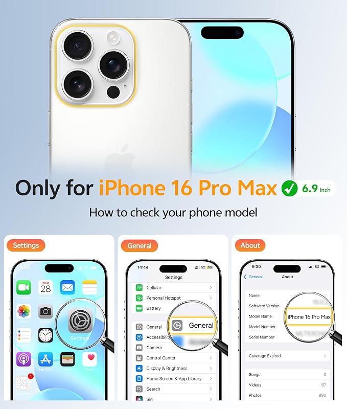 FNTCASE for iPhone 16 Pro Max Case, Fit for Magsafe, Glass Screen Protector | Full Camera Protection, Translucent Matte, 14FT Military Grade Drop Proof, Shockproof Protective Phone Cover, Light Blue - Image 2