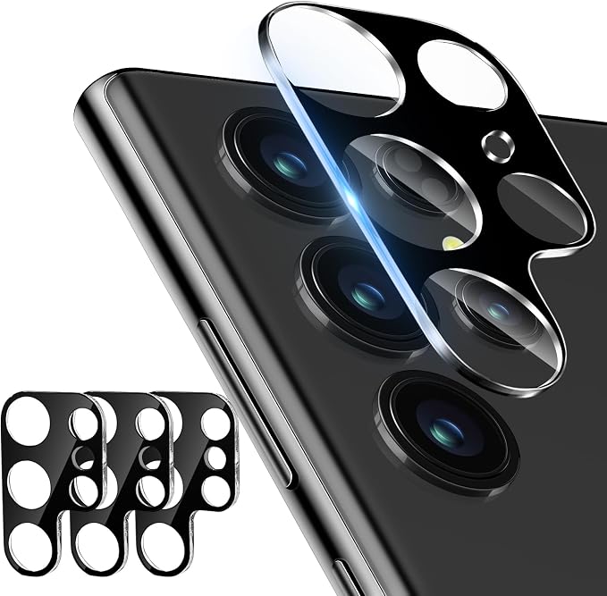 3 Pack Camera Lens Protector for Samsung Galaxy S25 Ultra, Tempered Glass Camera Protector Lens Cover, Ultra HD, 9H Hardness, Anti-Scratch, Case Friendly, Easy to Install [No Affect on Night Shots] by Dengduoduo