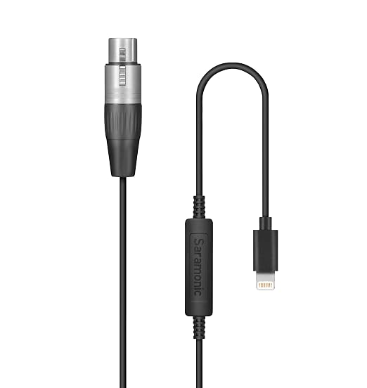 Saramonic LC-XLR | XLR Female to Apple Lightning Microphone Interface Cable for iPhone & iPad - for Dynamic & Battery-Powered Condenser Microphones by Saramonic