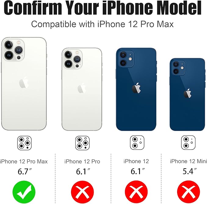 AGVEE 3+3 6 Pack for iPhone 12 Pro Max Camera Lens Protector Cover | Individual Bling Diamond & Bling Glitter Sparkle Cute Gem Metal Ring, 9H Tempered HD Glass - Image 2