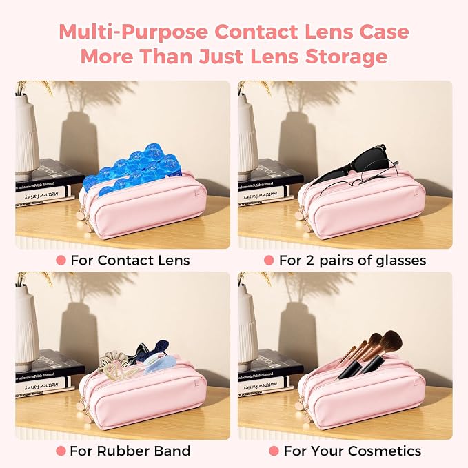 Daily Contact Lens Organizer Case – Waterproof Contact Lens Case for Travel or Home, Portable Contact Case with Clearly Labeled R & L for Disposable Lenses, Holds Up to 60 Disposable Lenses - Image 5