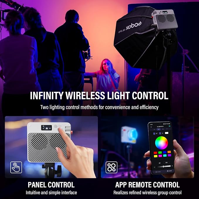 Godox ML100R RGB COB LED Video Light Portable 110W Full-Color | 1800K-10000K CRI 97+/TLCI 98+ 14 FX Effects Support APP Control for Studio/Live Streaming/Outdoor - Image 4