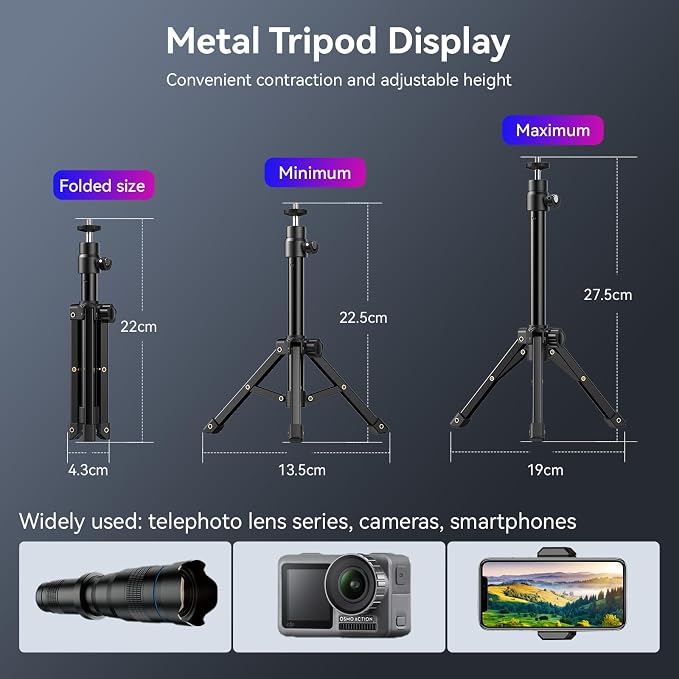 APEXEL 36x Telephoto Lens Compatible with Samsung Galaxy S25 Ultra | Photography for Travel, Birdwatching, Exploration | Kit with Sturdy Metal Tripod and Threaded Phone Case - Image 9
