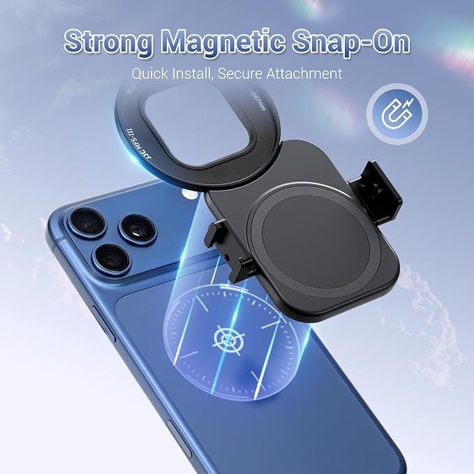 JJC 67mm Universal Magnetic Lens Filter Mount Adapter for iPhone, No Filter | Lens Filter Attachment for iPhone Air 17 16 15 14 Pro Max Plus, with 1/4" Screw & Cold Shoe, Ideal for Vlog/Video/Photography - Image 5