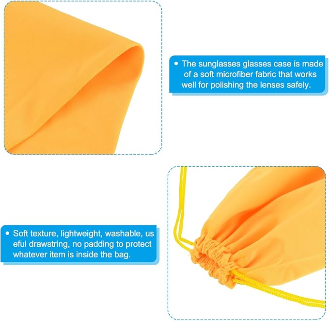 PATIKIL Ski Goggle Bag Microfiber Snow Goggles Case Soft Storage Sleeve Drawstring Pouch - Image 3