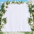 10x10 White Backdrop Curtain for Parties Wedding Wrinkle Free White Photo Curtains Backdrop Drapes Fabric Decoration for Baby Shower 5ft x 10ft,2 Panels by Tao-GePartyDecorations