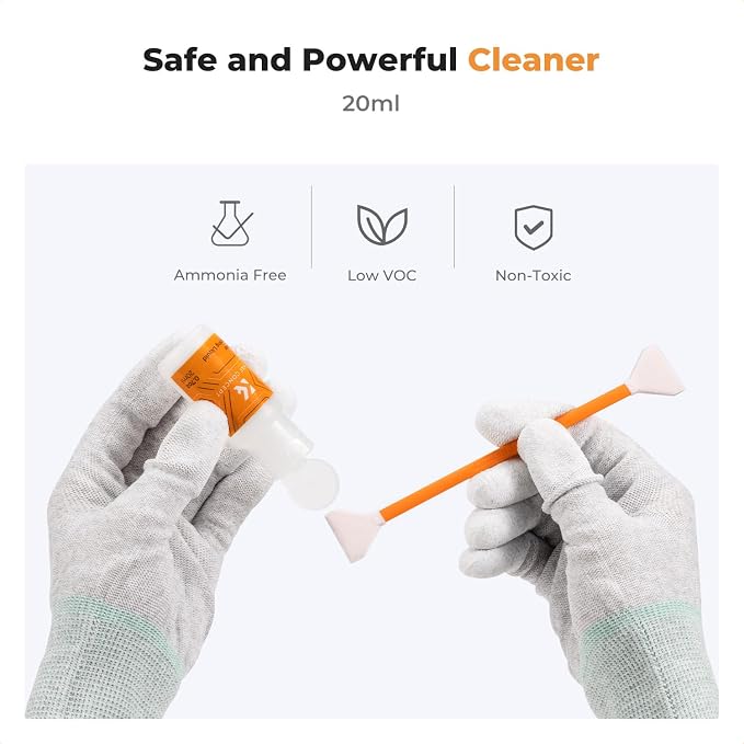 K&F CONCEPT Double-Tipped APS-C Sensor Cleaning Kit with Sensor Cleaner | 16mm Sensor SwabsX10,New Dual-Head Design, Vacuum Sealed,20ML Gentle Cleaner,Precision Cleaning,for Nikon Canon Clean,MC04 - Image 6