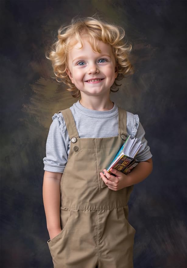 Kate 8x8ft Retro Brown Abstract Photography Backdrop Brushed Painted Canvas Headshots Background Studio Props - Image 3
