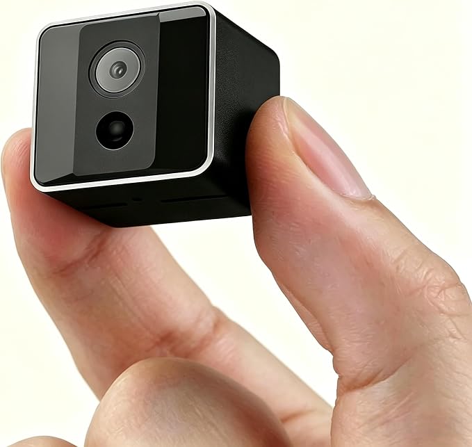HD 1080P Portable Nanny Cam with Night Vision,Wireless Camera for Home Security Indoor/Outdoor Small Security Camera No WiFi Needed by ehomful