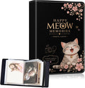 DEGDFSGR 4x6 Small Photo Album, 60 Pockets Holds 120 Photos | Slip-in pockets, black elastic band, portable for family, wedding, baby, travel photos, Tabby Cat Pink Cherry Blossom by Unknown