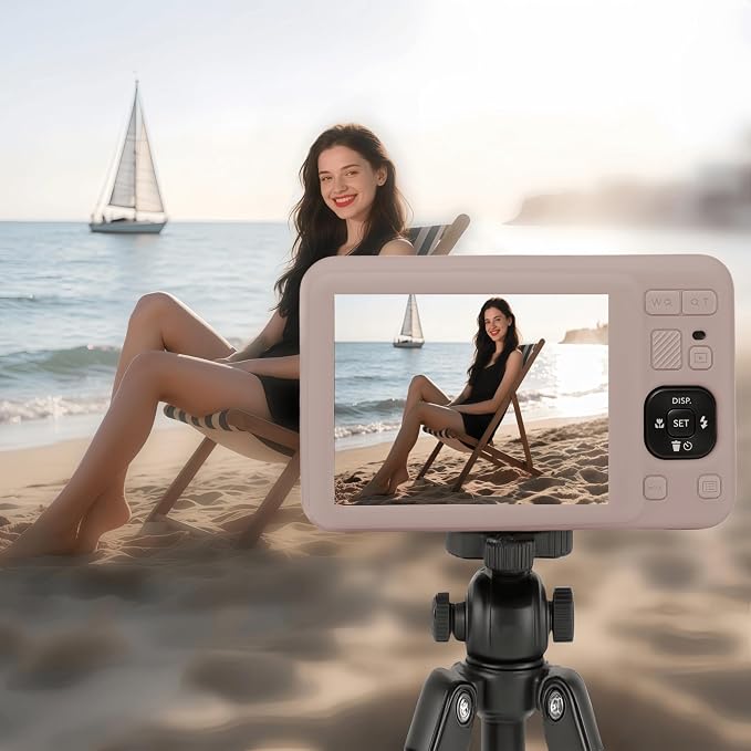 Case for Kodak PIXPRO FZ55, FZ55 accessories | Soft Silicone Protective Case Removable Lens Cover, Comes with 2 Screen Protectors and 1 Wrist Strap. (Tiffany Pink) - Image 3