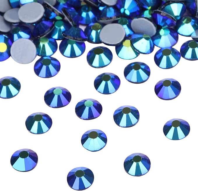 Jollin Hotfix Rhinestones Flatback Crystal Gems 6.4mm SS30, Jet AB | 288pcs Hot Fix Crystals Glass Rhinestones for Bedazzling, Crafting, Clothes, Shoes & Accessories DIY Decoration - Image 2