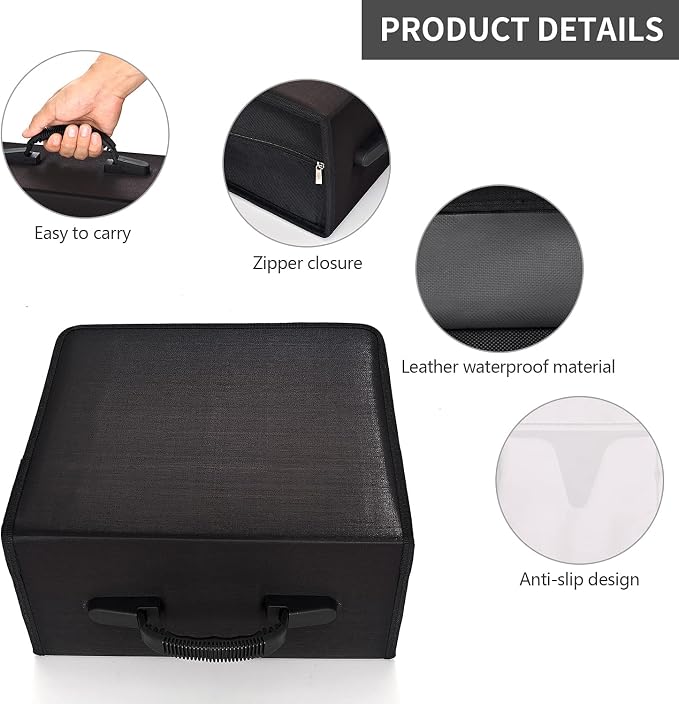alavisxf xx CD Case, 432 Capacity Nylon Heavy Duty Organizer Wallet for Car (Pack of 2) - Image 2