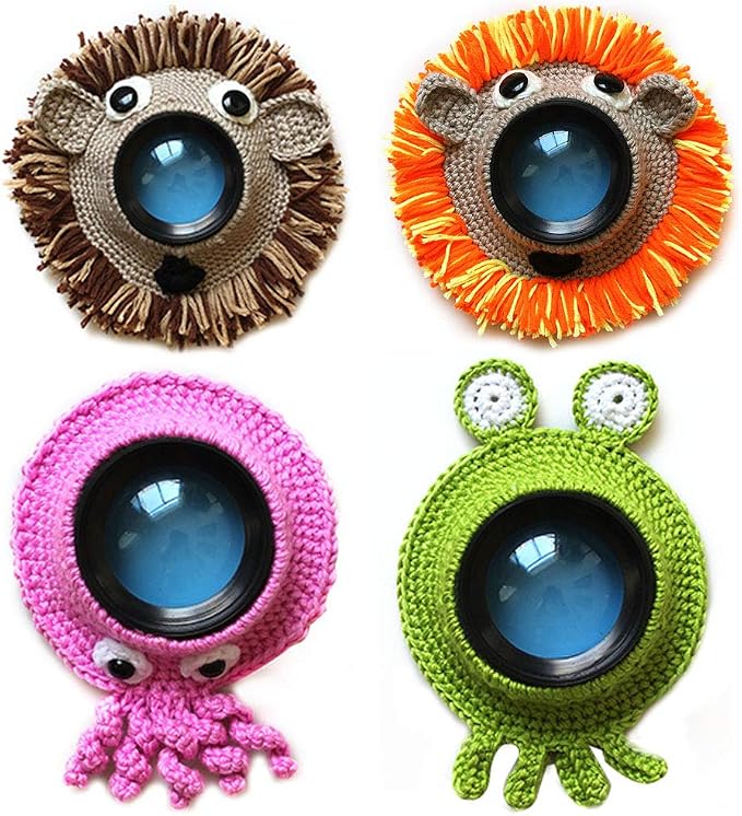 Saycker Huggers,Animal Shutter Hugger, Camera Lens Stand, Cute Animal Lens Accessory Teaser Toy,Photography Props, Camera Buddies Posing Prop for Portable Video Devices(Orange) - Image 7