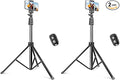 SENSYNE 72" Phone Tripod, Extendable Cell Phone Tripod Stand, Selfie Stick with Wireless Remote and Phone Holder, Compatible with iPhone Android Phone, Camera (Pack of 2) by sensyne