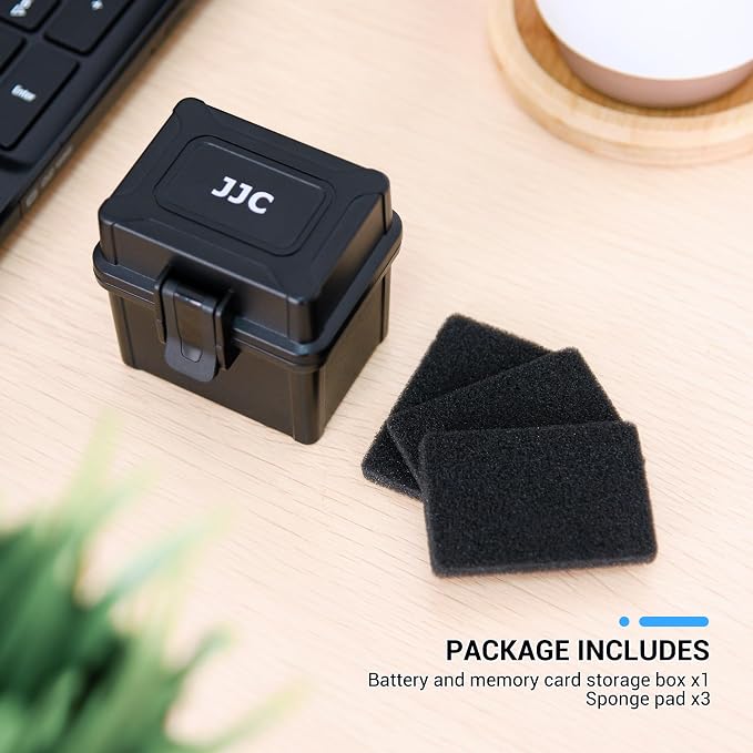 JJC Portable Camera Battery Memory Card Case,Battery Holder Organizer Box for 2x Canon LP-E17 LP-E12 LP-E10 Fuji NP-W126 NP-W235 Nikon EN-EL14A EN-EL25 Sony NP-FZ100 NP-FW50 DMW-BLG10 Battery and More - Image 6