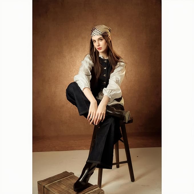 UrcTepics 5×7 ft Brown Fabric Photo Backdrops, Classic Abstract Texture Backdrop for Headshots and Portraits, Vintage Photography Background for Studio and Events. - Image 5