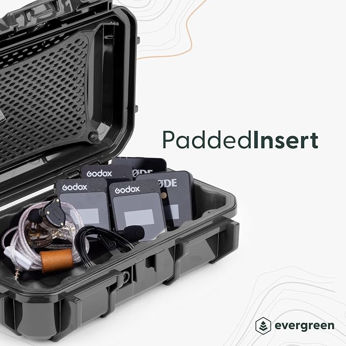 Evergreen Dry Box Tech Organizer – For Camera, Cables, Hard Drives, Memory Cards, Keys, Compatible with GoPro, Airtags (Medium, Rubber Boot, Black) - Image 2