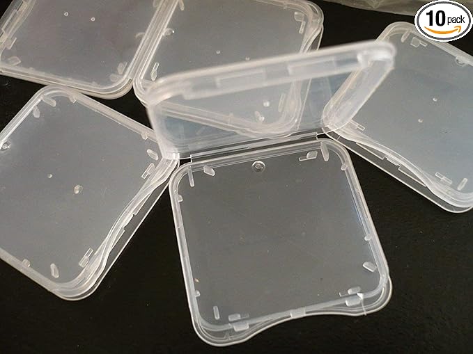 10 pcs SD MMC / SDHC PRO DUO Memory Card Plastic Storage Jewel Case (memory card not included) by Unknown