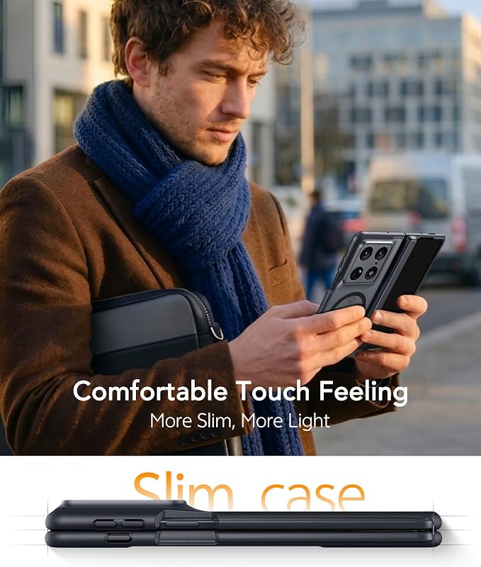 FNTCASE for Motorola Razr Fold Case, Fit for Magsafe, Hinge Protection | Translucent Matte, 18FT Military Grade Drop Proof, Protective Phone Cover, Black - Image 7